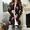 thumbnail image 2 of Feancey Plus Size Cardigans for Womens Halloween Vintage Print Coverups Holiday Casual Long Sleeve Open Front Cardigan Lightweight Kimonos Multicolor 4XL, 2 of 8
