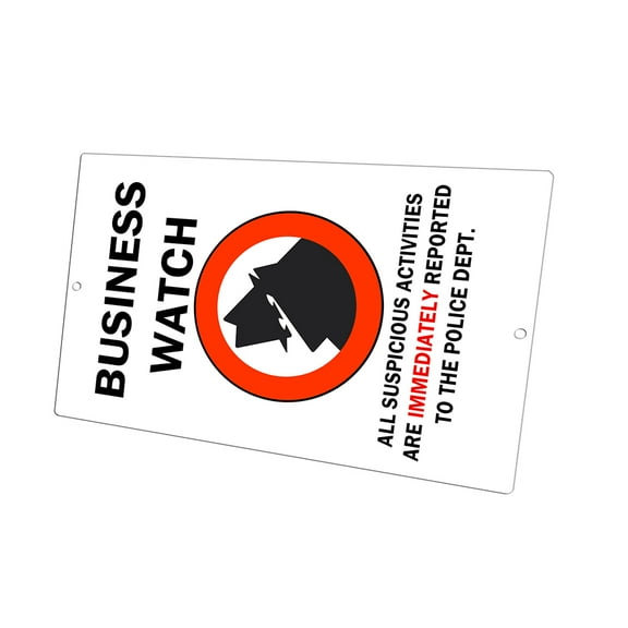 KuzmarK Yard Lawn Fence Sign - Business Crime Watch