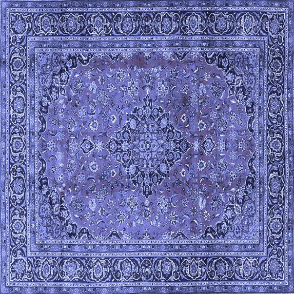 Ahgly Company Indoor Square Persian Blue Traditional Area Rugs, 7' Square