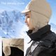 thumbnail image 4 of Gorro de esquí cálido de invierno, gorro de plumón con orejeras impermeable y cálido de invierno para caza, camping y motociclismo, 4 of 5