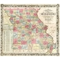 thumbnail image 3 of Colton 13x12 Black Modern Framed Museum Art Print Titled - Missouri - Colton 1851, 3 of 5