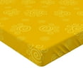thumbnail image 2 of Ambesonne Summer Fitted Sheet, Sun Solar Sketchy, California King, Yellow, 2 of 3