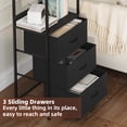 thumbnail image 7 of Eunos 6 Tier Black Bookcase with Drawers, 3 Removable Drawer Ladder Bookshelf, Bedroom Study, 7 of 7