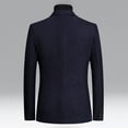 thumbnail image 2 of SWSMCLT Men's Blazer Suit Jacket Long Sleeve Pocket Blazer Jacket Blazer Winter Fall Wool Business Casual Spring Fashion Navy X-Small, 2 of 2