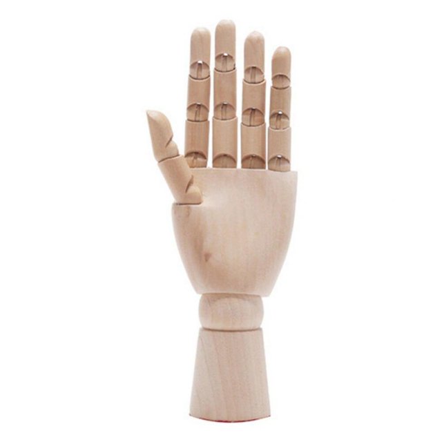 Wooden Hand Figurines Rotatable Joint Hand Model Drawing Sketch Mannequin Miniatures Home Office Desktop Room DIY Decoration