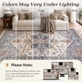 thumbnail image 3 of SIXHOME 8'x10' Eastern Classic Area Rug Washable Distressed Carpet Vintage Medallion Rugs for Living Room Bedroom Kitchen Dining Room Retro Neutral Home Decor Blue, 3 of 6