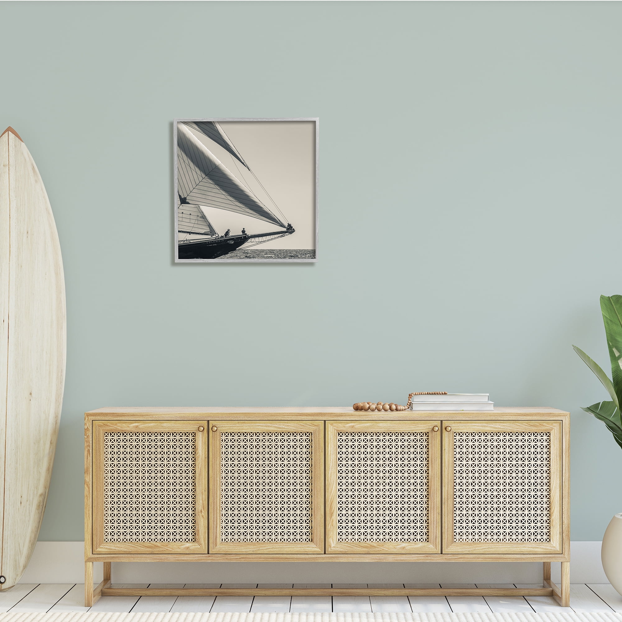 Stupell Indtries Vintage Ocean Ship Photography People Resting on Bow,24 x 24,Design by Danita Delimont