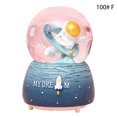 thumbnail image 1 of Decoración de bola de nieve de astronauta caja de música luminosa giratoria decoración de escritorio creativa, 1 of 3