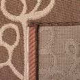thumbnail image 6 of SAFAVIEH Courtyard Christian Floral Indoor/Outdoor Area Rug, 5'3" x 5'3" Round, Natural Brown/Terracotta, 6 of 10