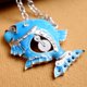 thumbnail image 4 of Moda dulce 3D animal pescado engranaje colgante de cadena larga suéter joyería jinwen Collar pendiente de la vendimia, 4 of 8