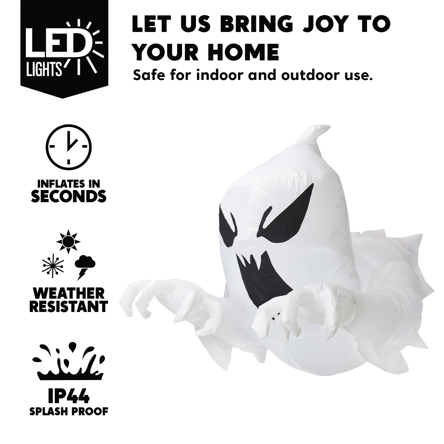 Joyfy 4.5-Foot Halloween Inflatable Ghost Broke Out from Window photo 3