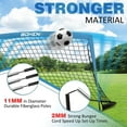 thumbnail image 4 of BOHEN 9x5FT Portable Soccer Goal for Kids Backyard with Carry Bag - Easy Folding Lightweight Fun for Outdoor Indoor Training Games for Teen Youth Adult (Blue, 9x5FT, 1 Pack), 4 of 8
