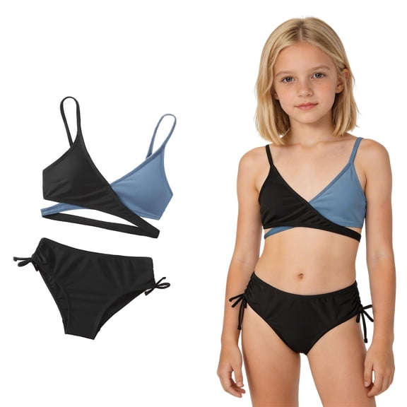 Girls Swim Suit Girls' Two-Piece Swimwear Quick Dry Swimwear Toddler Bathing Suit Girl 6-7 Years