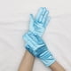 thumbnail image 1 of Zhuge Guantes cortos de satén para mujer, guantes para niños y adultos, guantes para bodas, fiestas, guantes hasta la muñeca, guantes de gala, guantes de ópera, azul claro, 1 of 4