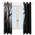 thumbnail image 3 of Blackout Curtains for Bedroom Geometric Lattice Full Room Darkening Grommet Curtains for Living Room,Thermal Insulated Ombre Drapes, 3 of 7