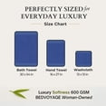 thumbnail image 6 of Plush Bamboo Towel Set - Viscose from Bamboo + Cotton - 8pc - Indigo, 6 of 8