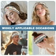 thumbnail image 6 of Jiueut Snowman Christmas Nurse Button Headband Elastic Sports Headbands Thick Non-Slip Hair Bands for Women and Men 2 Piece Headbands for Nurses with Buttons for Mask, 6 of 7