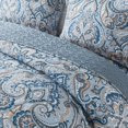 thumbnail image 3 of Juego de colcha acolchada NEWLAKE Queen de algodón gris floral, 3 of 9