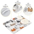 thumbnail image 3 of Yayeee Dish Drying Mat for Kitchen Counter 16"x18" Microfiber Absorbent Pad, Beige Snow Houses, 3 of 7