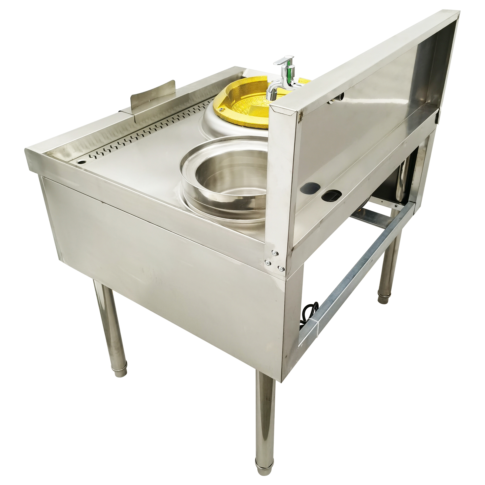 Commercial Gas Wok Gas Stove Single Burner with Water Basin