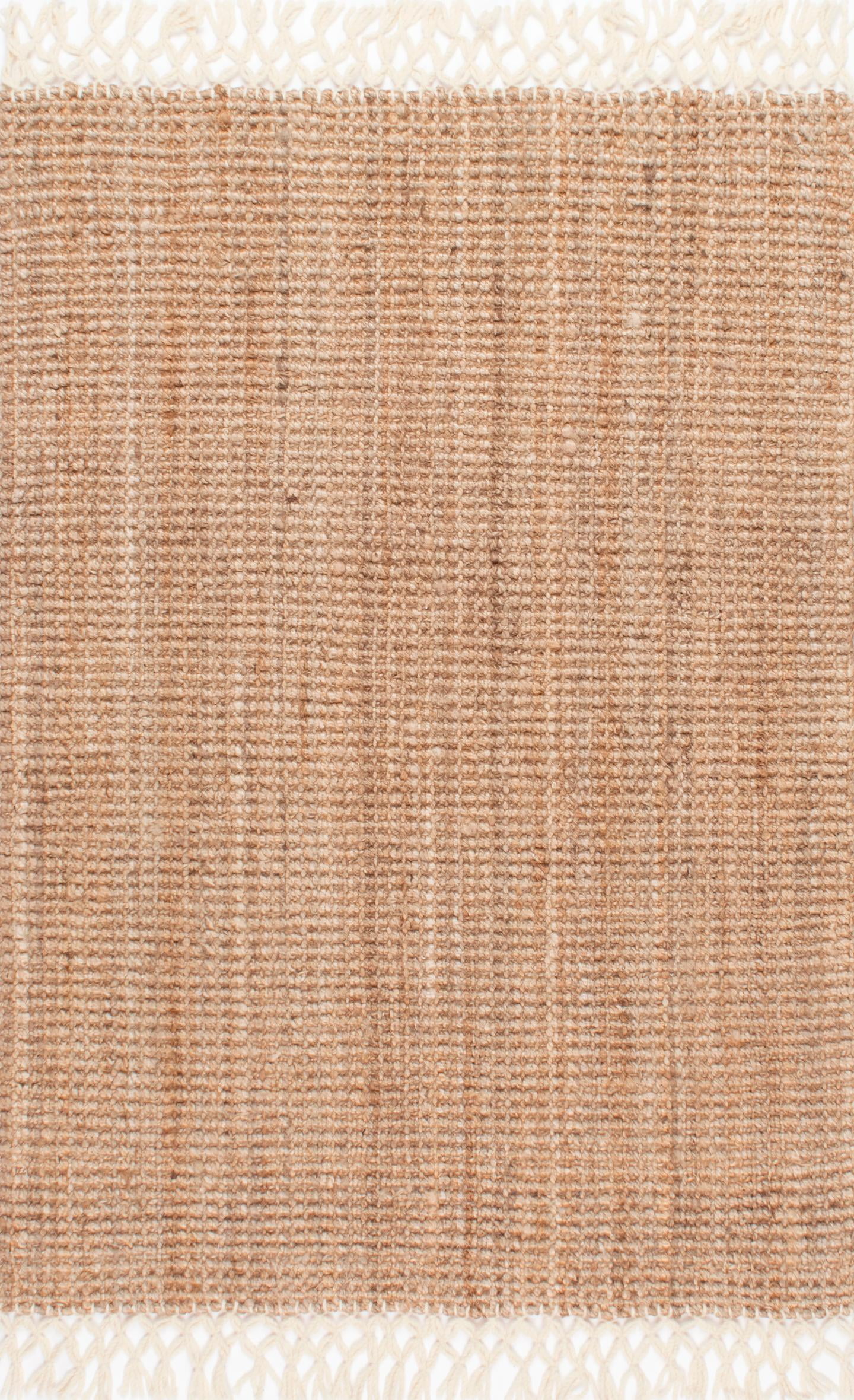 nuLOOM Raleigh Jute Tasseled Natural 2' x 3' Farmhouse Area Rug