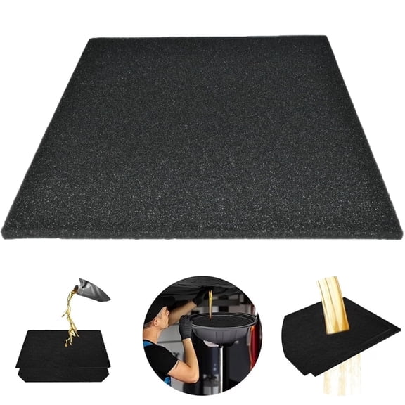 Tutuviw 1Pc Oil Drain Splash Pad,22 " No Splatter Pad,Heat-Resistant Oil Drip Pad for Car Oil Changing Transmission Drain Pan,Square Oil Change Mat,Oil Drain Pan Pad for Mechanics & Automotive Techs