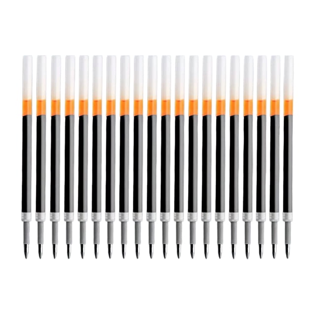 Gel Ink Ballpoint Pen Refills 0.5mm, Black 20 Count, Retractable Press-On Pen Barrel Ink Refills