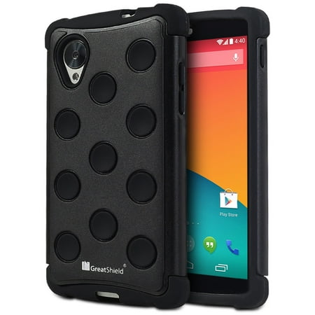GreatShield DOMINO Polka-Dot Dual Layer Hybrid Case for Google Nexus 5 -