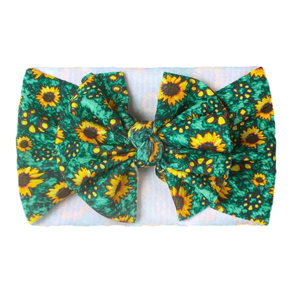 LNMQLPDBS Baby Girl Bow Headbands Cute Tie Dye/Flower/Letter Print Hair Band Toddler Girl Elastic Soft Head Ties Infant Knot Bow Headband Stretchy Stylish Turban