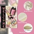 thumbnail image 3 of Welcome New Year 2025 Pink Gold Champagne Decorative Garden Flag, Celebration Gift Fireworks Yard Outside Decorations, Christmas Winter Burlap Outdoor Small Home Decor Double Sided 12.5x18, 3 of 6