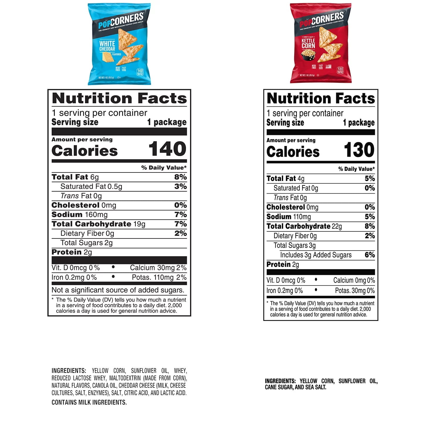 PopCorners Popped Corn Snack Variety Pack 28 Oz, 28 Count