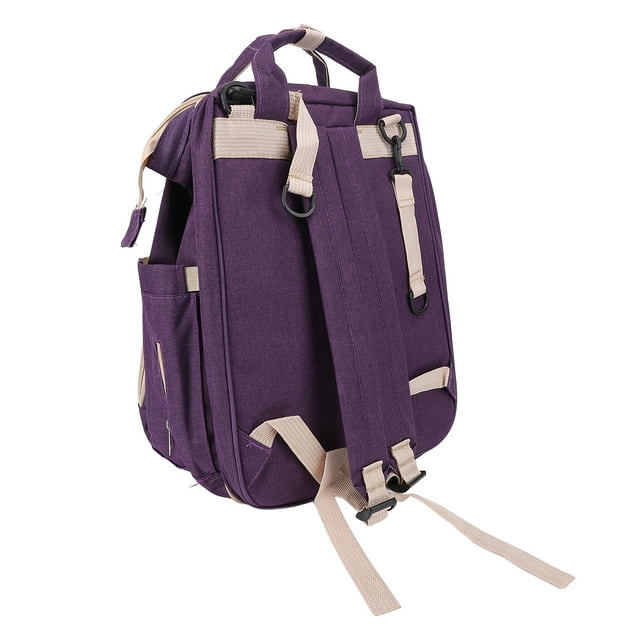 Baby Diaper Bag Backpack, Water Proof Diaper Bag Easy To Wash Multiple Pockets with Sunshade for Baby Shower Purple