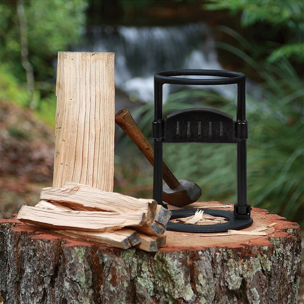 Details about   Wood Kindling Splitter Log Splitter Chop Firewood for Wood Stove and Fireplace 