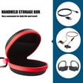 thumbnail image 2 of Estuche para auriculares, pequeño estuche redondo de viaje para auriculares de bolsillo Estuche de almacenamiento para auriculares con cremallera, 2 of 6