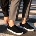 thumbnail image 4 of STQ Orthopedic Shoes for Women Plantar Fasciitis Fold-Down Heel Womens Slip on Fashion Sneakers Comfortable Business Casual Office Teacher Work Shoe Black Size 8, 4 of 7
