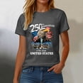 thumbnail image 2 of Linfrsh 4th Of July Shirt Women USA Shirts for Women 250 Years American Flag Shirt 4th of July Tshirt Patriotic Tees Casual Graphic Tops(Grey,L), 2 of 8