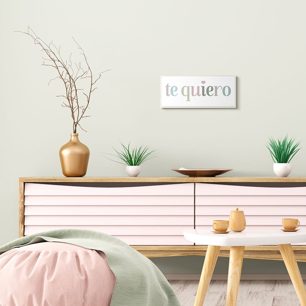 Stupell Industries Te Quiero Phrase Romantic Spanish Text Wall Plaque by SD Graphics Studio