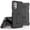Black/Black, variant on Armor Kombo Holster Rugged Cover Designed For Moto G Stylus 2022 Case Transparent Clear And Skull Series