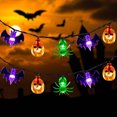 thumbnail image 4 of Halloween Decor - Party Headband - Pumpkin Lantern - Halloween Pumpkin String Lights Battery Operated Halloween Decorations Outdoor Indoor Halloween Party Decor (Warm Light), 4 of 4