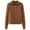 Brown, variant on Arlun Women's Sweaters 2025 Fall Winter Half Zipper Casual Ribbed Cable Knit Pullovers Trendy V-Neck Long Sleeve Long Sleeve Solid Color Basic Business Casual Tops Red One Size