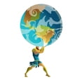thumbnail image 2 of Titan Atlas Holding Earth Wall Decal Wallmonkeys Peel and Stick Decals for Boys (12 in H x 8 in W) WM502714, 2 of 4