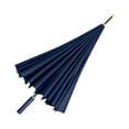 thumbnail image 4 of lionlar 24 Inch Straight Handle Umbrella Portable Reinforced Windproof Three Layer Solid Navy Blue, 4 of 9