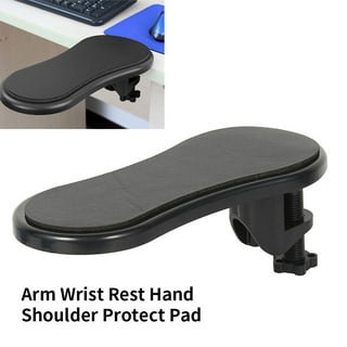 BONTEC Ergonomic Arm Rest Support Extender for Desk Armrest Pad Rotating  Elbow Rest Holder (Black), Extendable & Adjustable, Aluminum Material