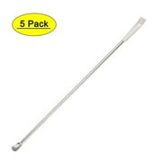 Uxcell 2 in 1 Double Head Stainless Steel Micro Lab Sampling Spoons 5 Pack 7.87 in
