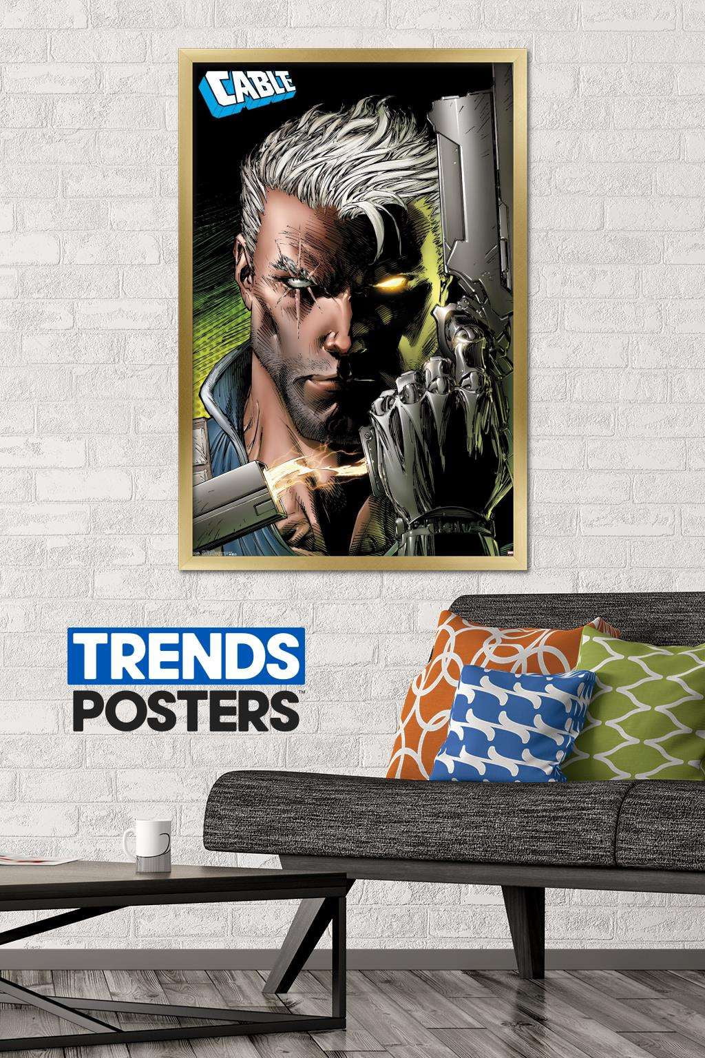 Marvel Comics - Cable Profile Wall Poster, 22.375" x 34", Framed