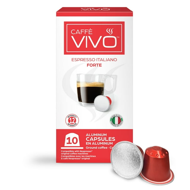 Caffè VIVO Espresso Italiano Forte (10 Nepresso Compatible Capsules)