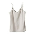 thumbnail image 2 of Uaswgudfs Women's Silk Satin Camisole Tank Tops V Neck Spaghetti Strap Blouses Leisure Home Sleeveless Cami Shirt, 2 of 5