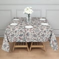 thumbnail image 3 of White Pioneer Flower and Paisley Pattern Square Tablecloth,Waterproof Square Table Cover,Wipeable Spillproof Washable Table Cover for Home Kitchen Party Decor 42"X42"(107x107cm), 3 of 6