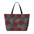 thumbnail image 2 of Honeii Ladybug for Tote Bag with Adjustable Strap,Beach Bag, Waterproof Sandproof Beach Tote Bag, Large Capacity Foldable Beach Bags, 2 of 7