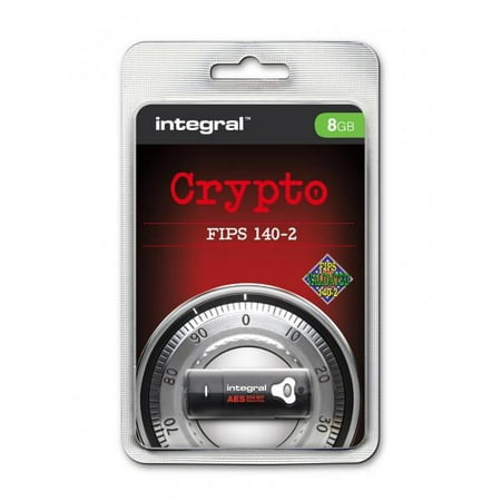 8GB Integral Crypto Drive FIPS 140-2 Encrypted USB Flash Drive (256-bit Hardware (Best Hardware Encrypted Flash Drive)
